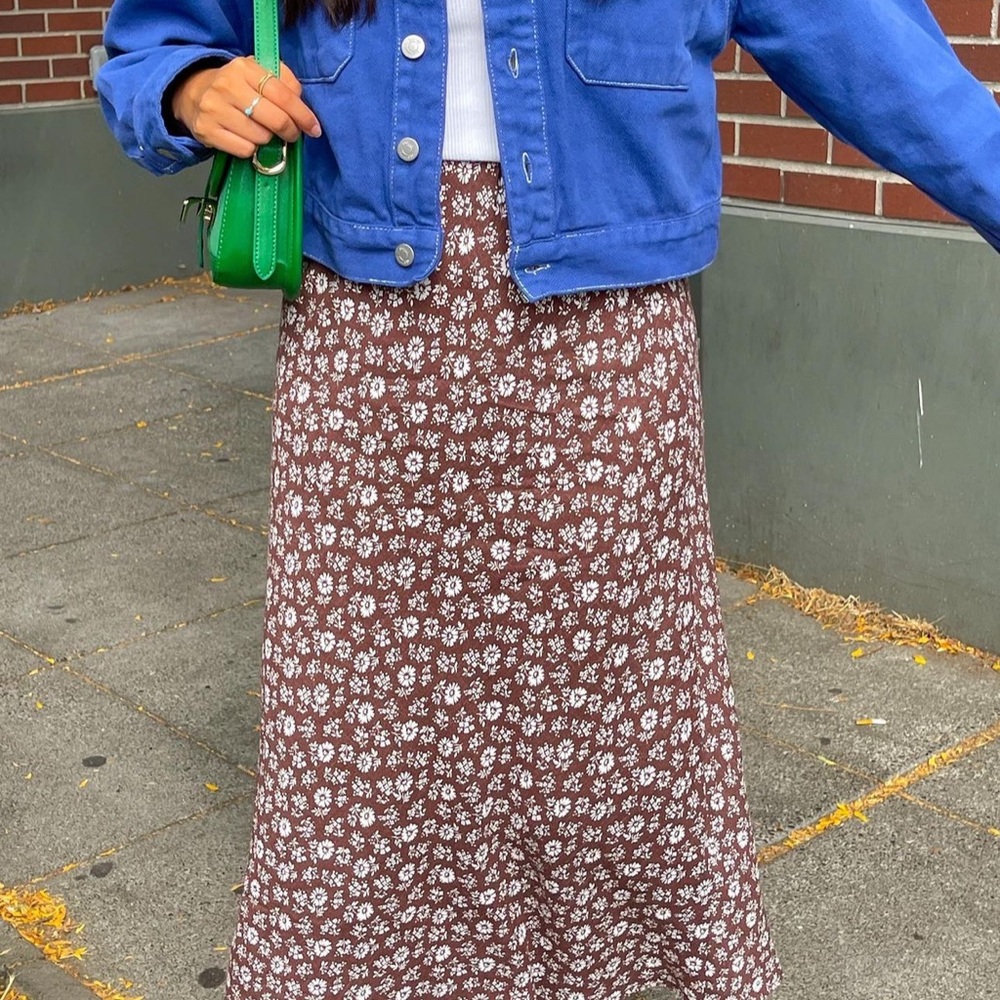 Brown Midi Skirt